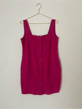 next Fuchsia Button-Front Mini Dress